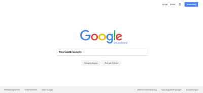 Maulwurf bekaempfen Suchanfrage bei Google 